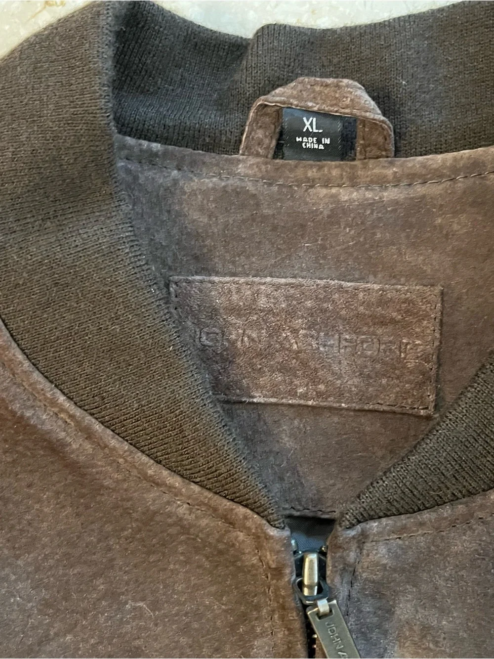 ▪️JOHN ASHFORD▪️Men's Brown Suede Bomber Jacket